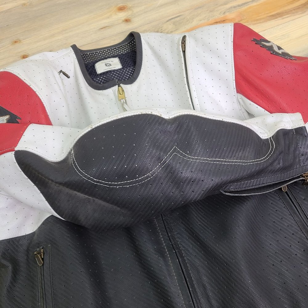 Z Custom Leather Motorcycle Racing Jacket - Picture 8 of 16